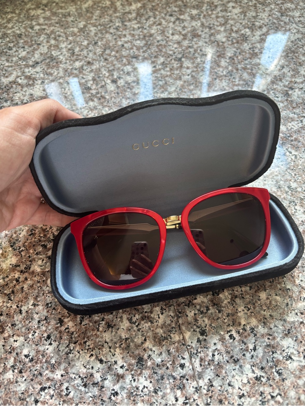 Authentic Gucci Women's Red Sunglasses